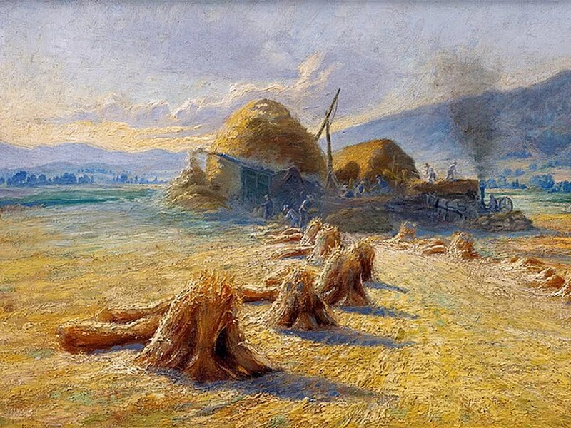 1855-Lorus Bishop Pratt - Tempo di raccolta nella Cache Valley (1913)
